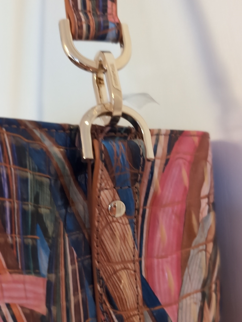 Brahmin Croc Embossed Celina Bucket Bag. Leather. NEW With Tags - Picture 9 of 14